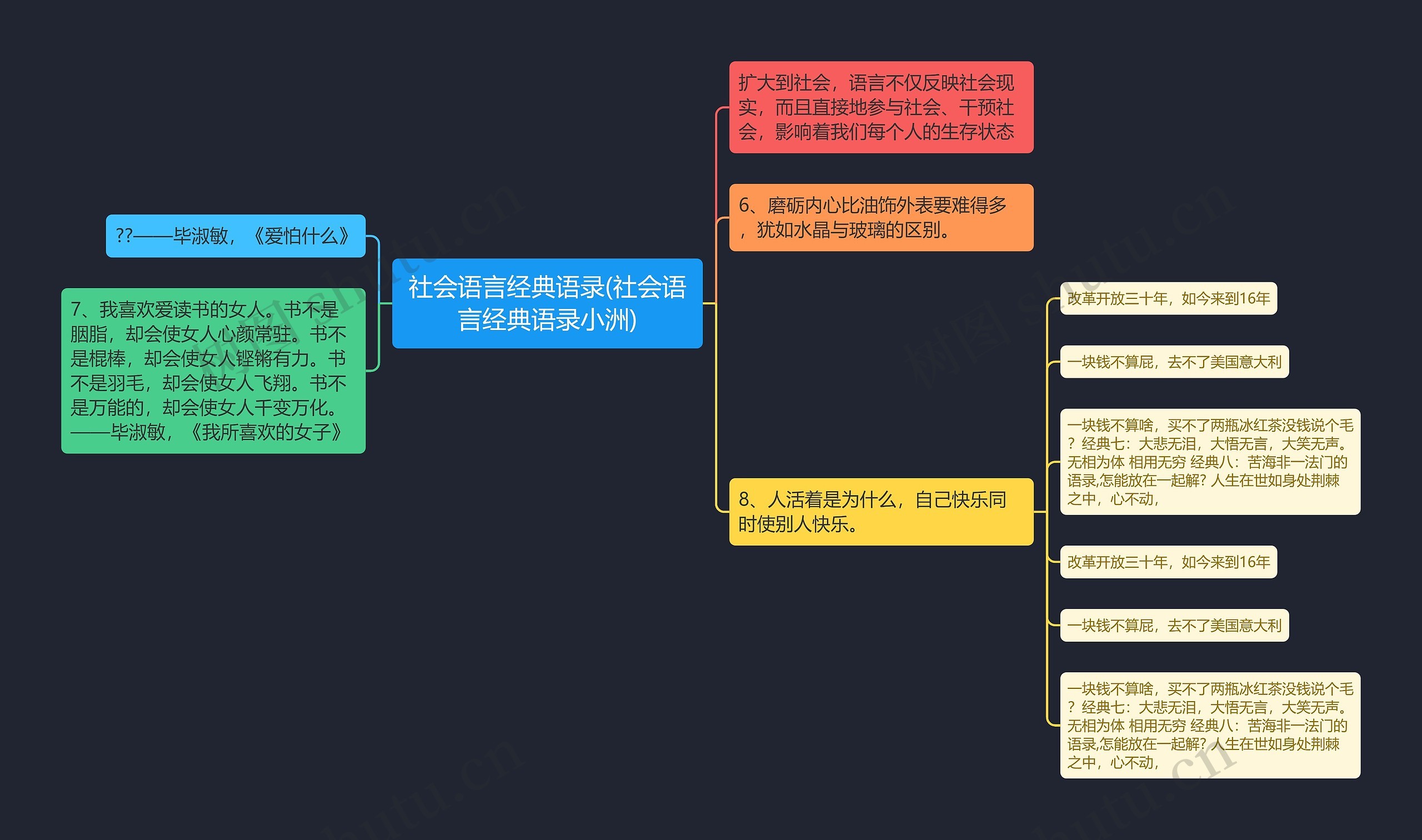 社会语言经典语录(社会语言经典语录小洲)思维导图