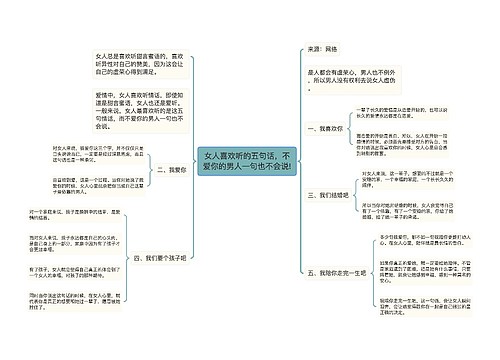女人喜欢听的五句话，不爱你的男人一句也不会说!