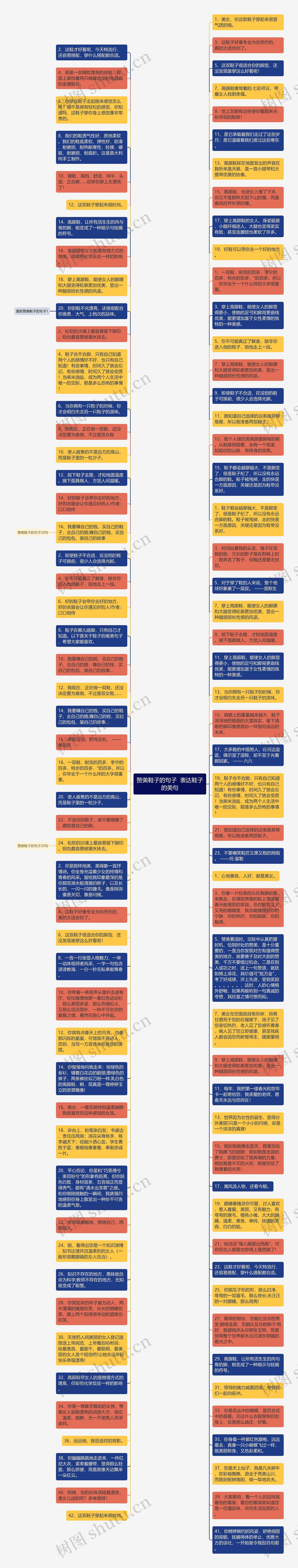 赞美鞋子的句子  表达鞋子的美句思维导图