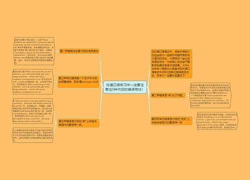 托福口语练习中一定要注意这5种代词的错误用法!思维导图
