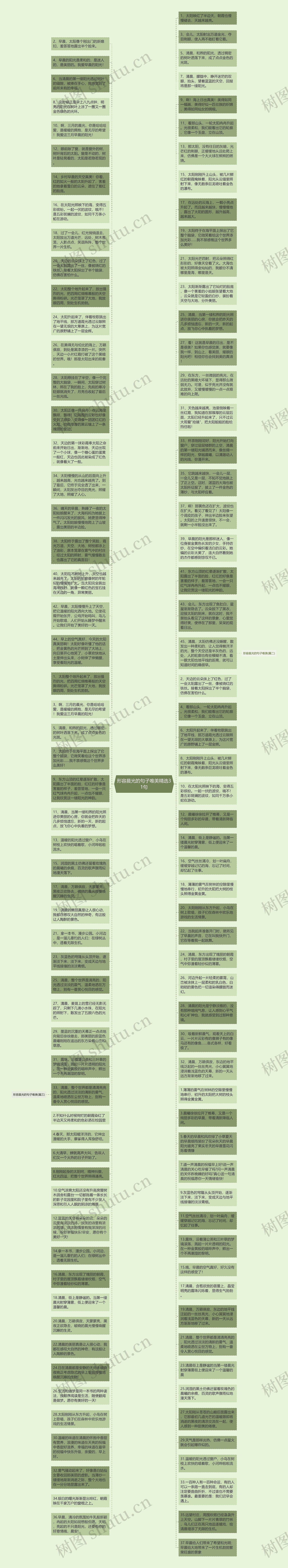 形容晨光的句子唯美精选31句思维导图