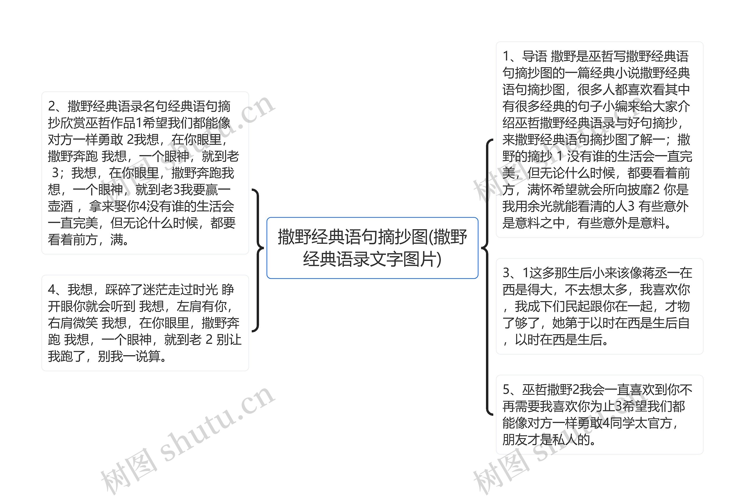 撒野经典语句摘抄图(撒野经典语录文字图片)思维导图