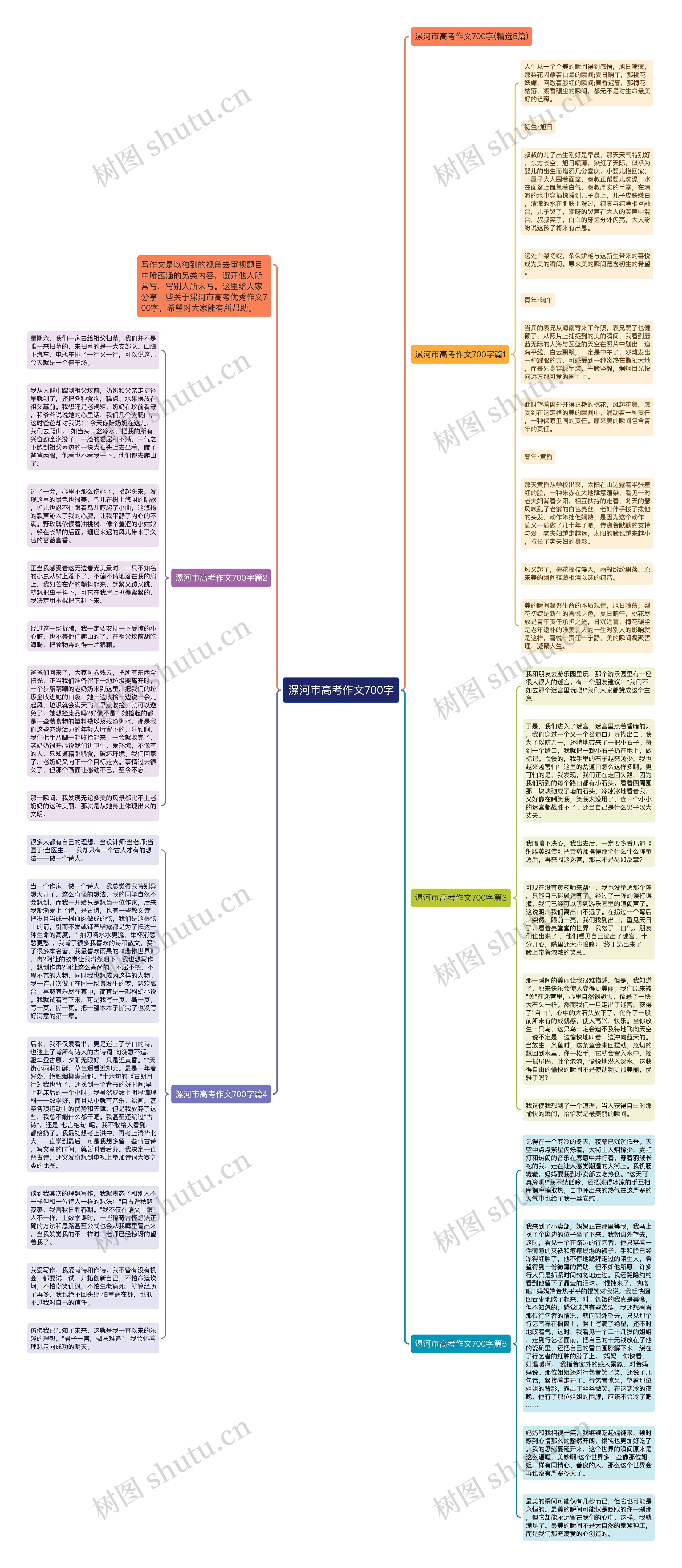 漯河市高考作文700字思维导图