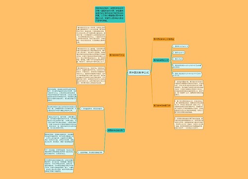 高中圆的数学公式思维导图