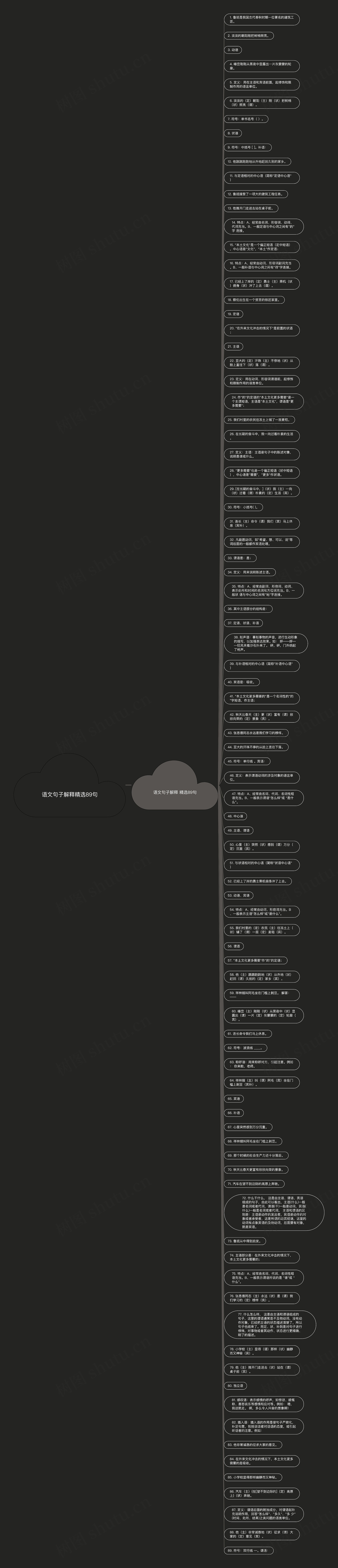 语文句子解释精选89句思维导图