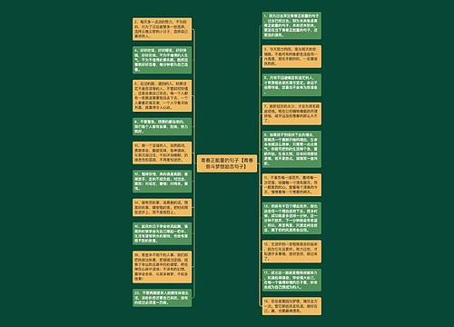 青春正能量的句子【青春奋斗梦想励志句子】