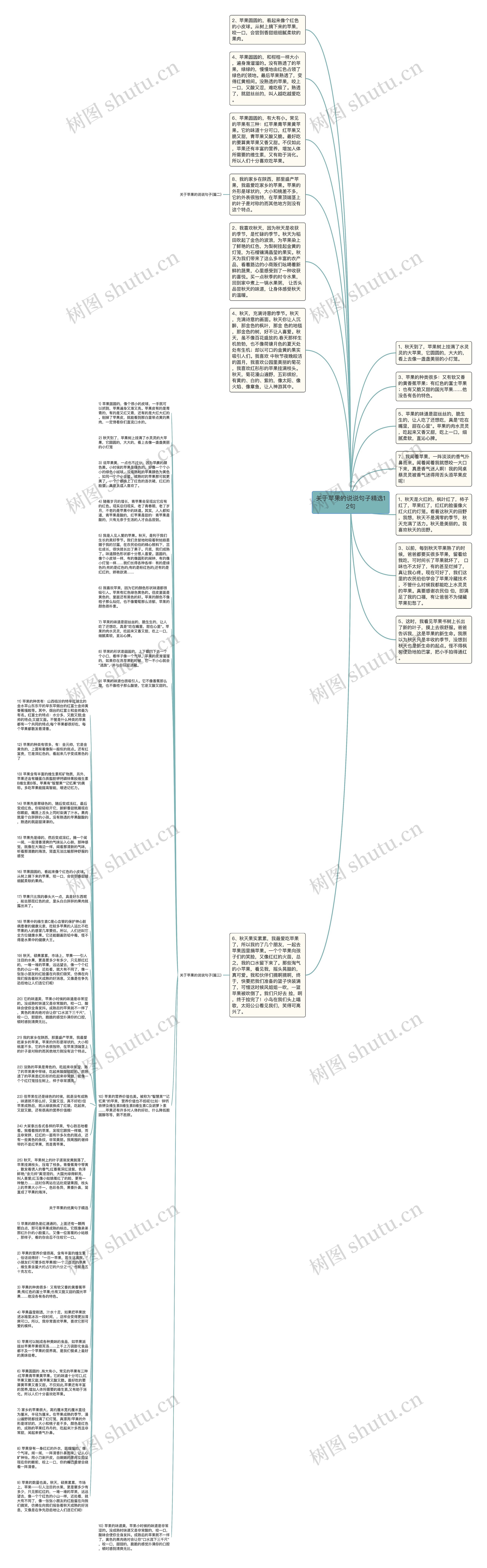 关于苹果的说说句子精选12句思维导图