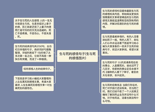 生与死的感悟句子(生与死的感悟图片)