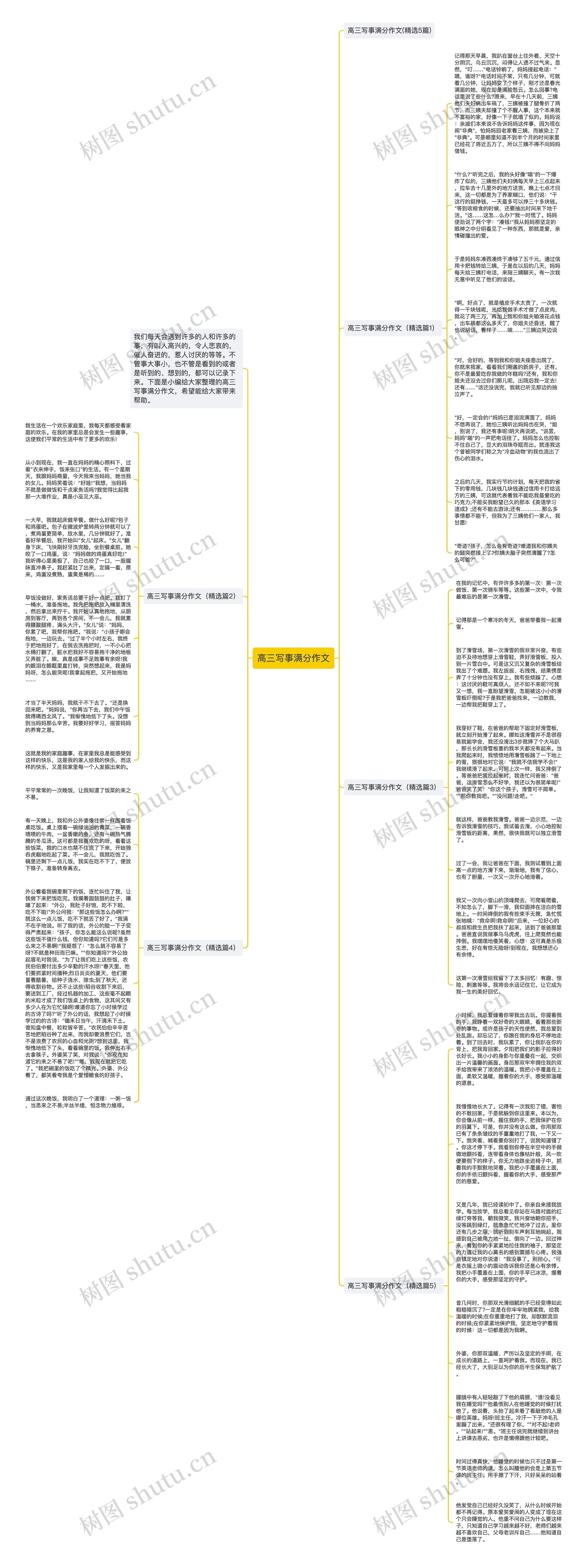 高三写事满分作文思维导图