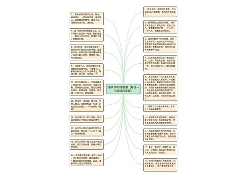 语录2020朋友圈【每日一句话经典语录】