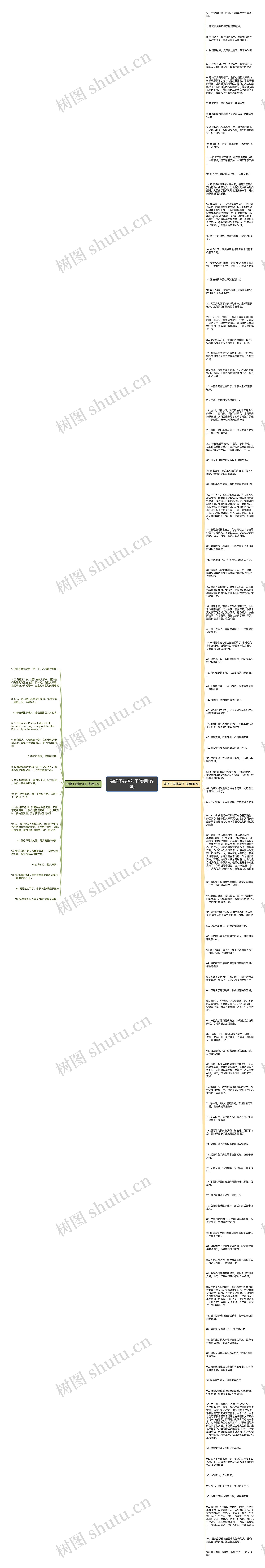 破罐子破摔句子(实用119句)思维导图