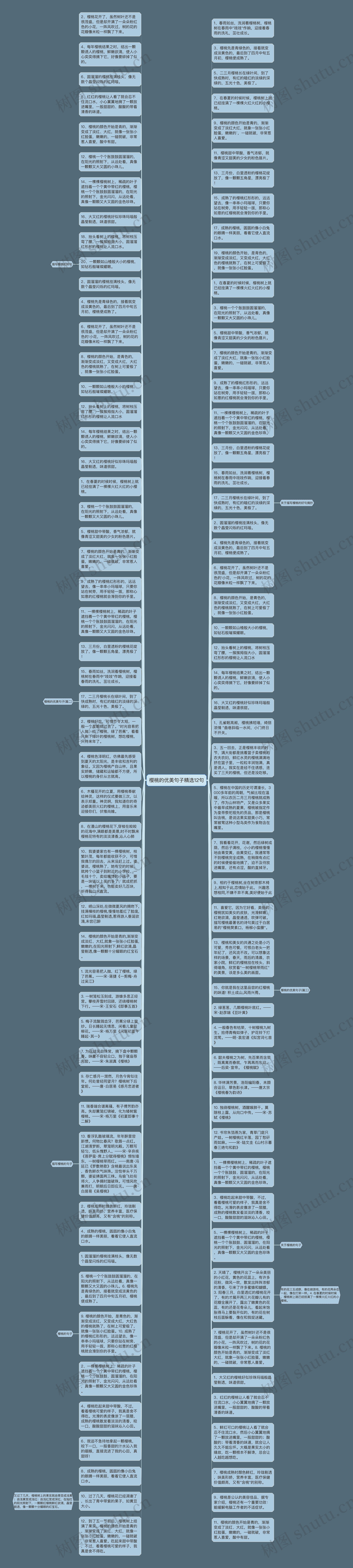 樱桃的优美句子精选12句思维导图