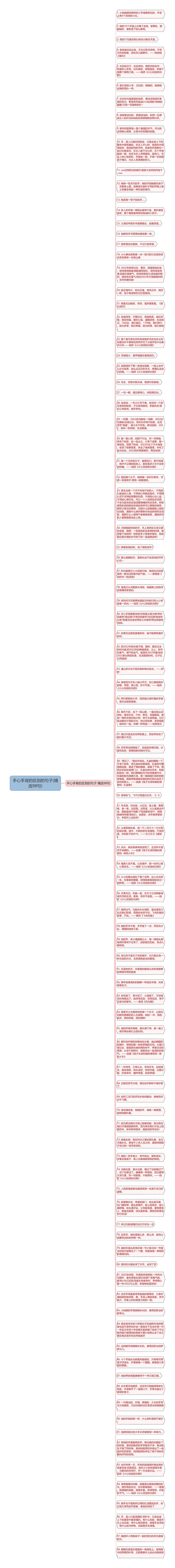 手心手背的区别的句子(精选98句)思维导图