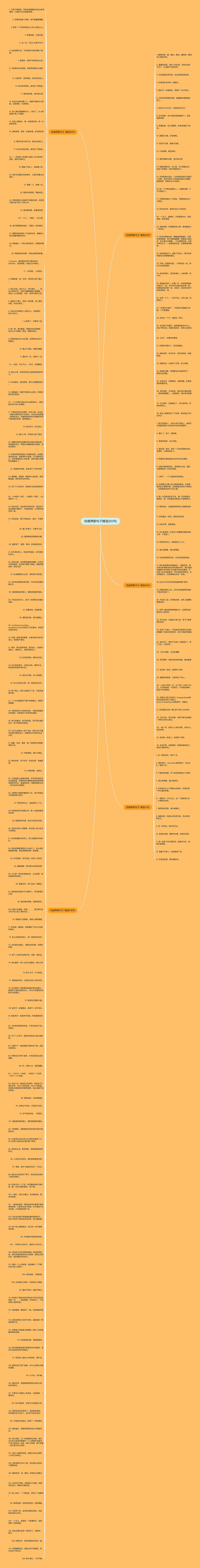 伤感押韵句子精选253句思维导图