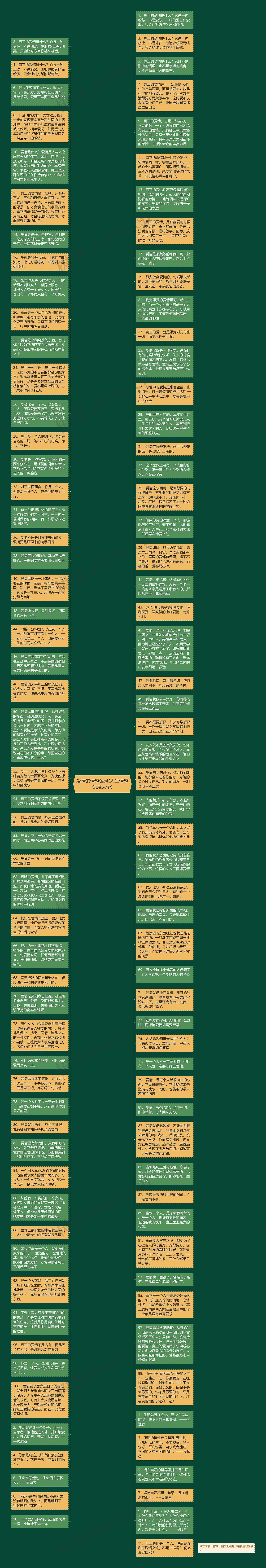 爱情的情感语录(人生情感语录大全)思维导图