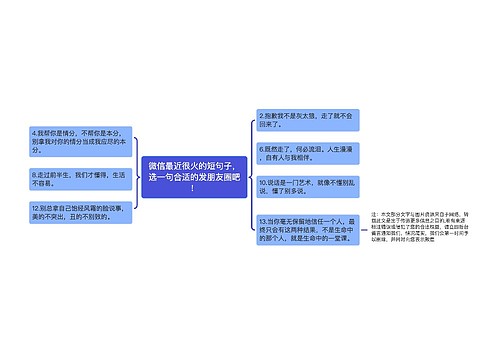 微信最近很火的短句子，选一句合适的发朋友圈吧！