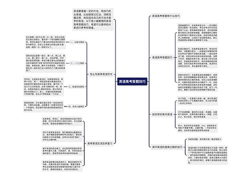 英语高考答题技巧