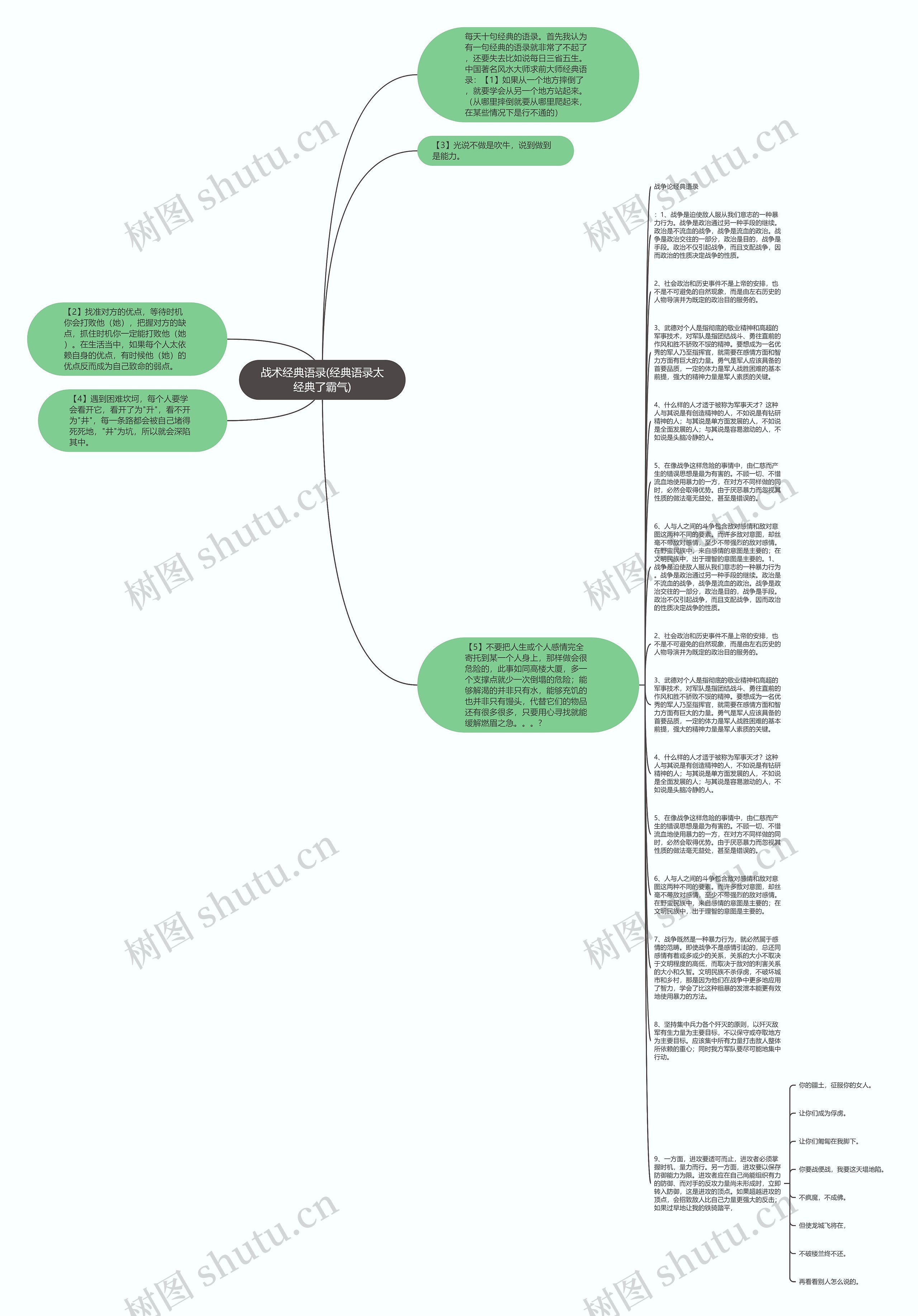 战术经典语录(经典语录太经典了霸气)思维导图