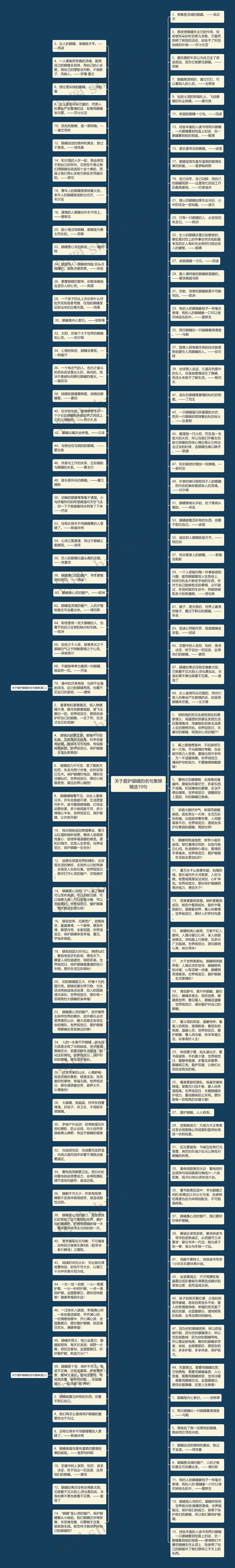 关于爱护眼睛的名句集锦精选10句