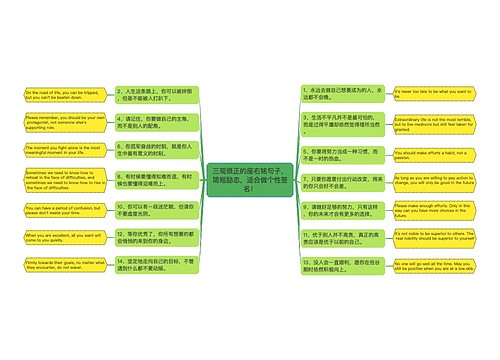 三观很正的座右铭句子，简短励志，适合做个性签名！