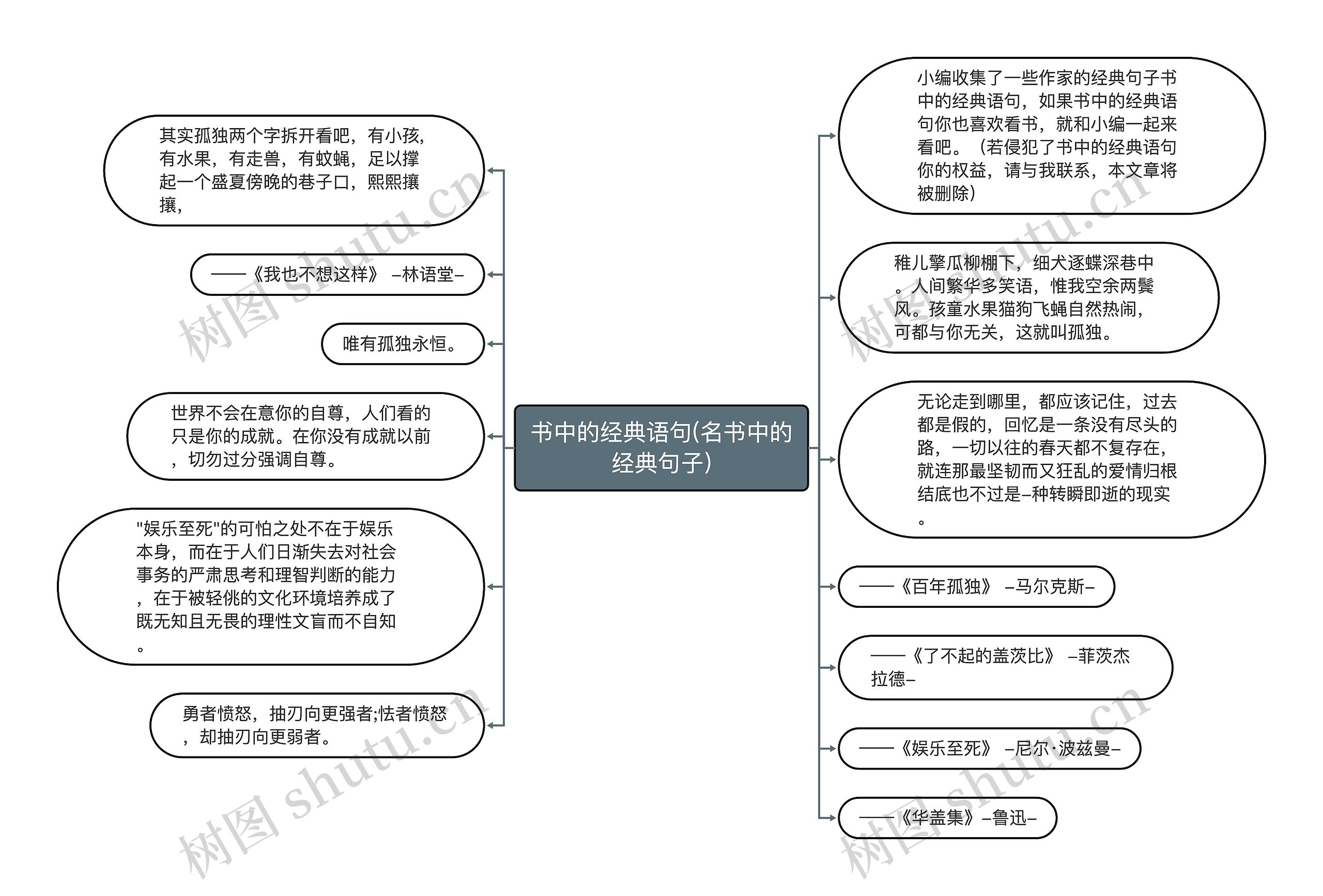 书中的经典语句(名书中的经典句子)思维导图