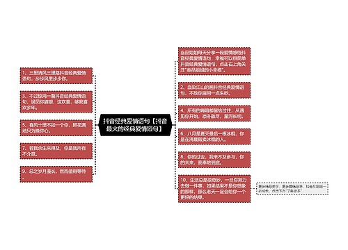 抖音经典爱情语句【抖音最火的经典爱情短句】