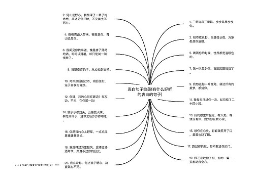 表白句子唯美(有什么好听的表白的句子)