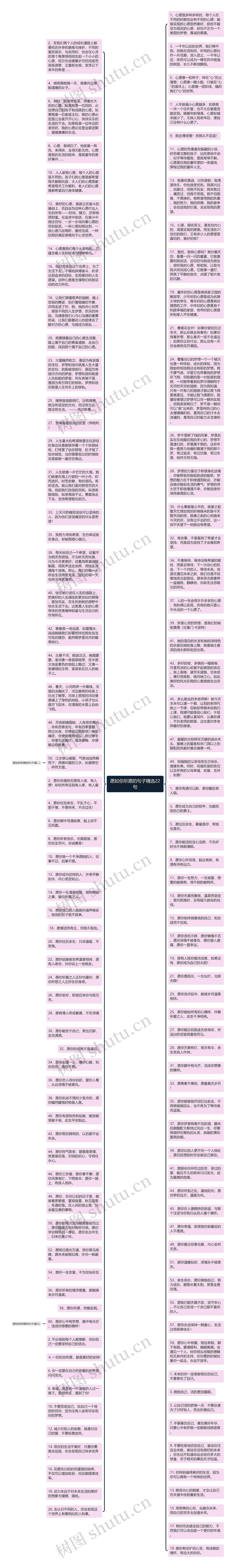 愿如你所愿的句子精选22句思维导图