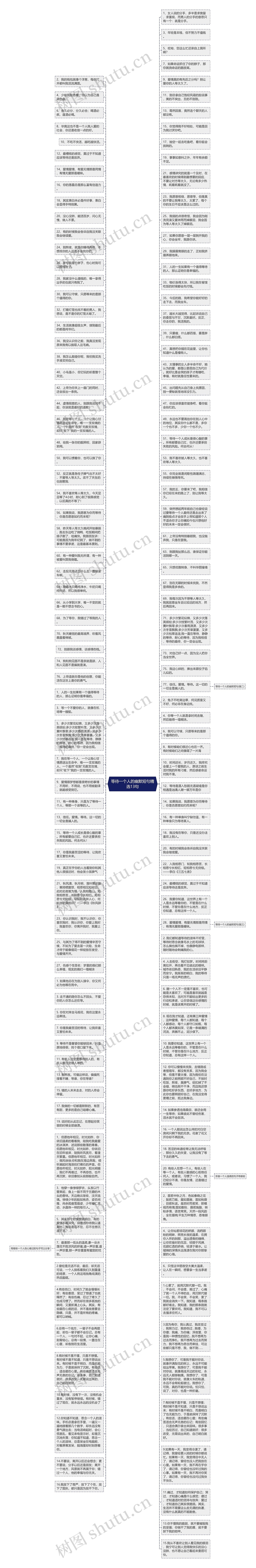 等待一个人的幽默短句精选13句思维导图