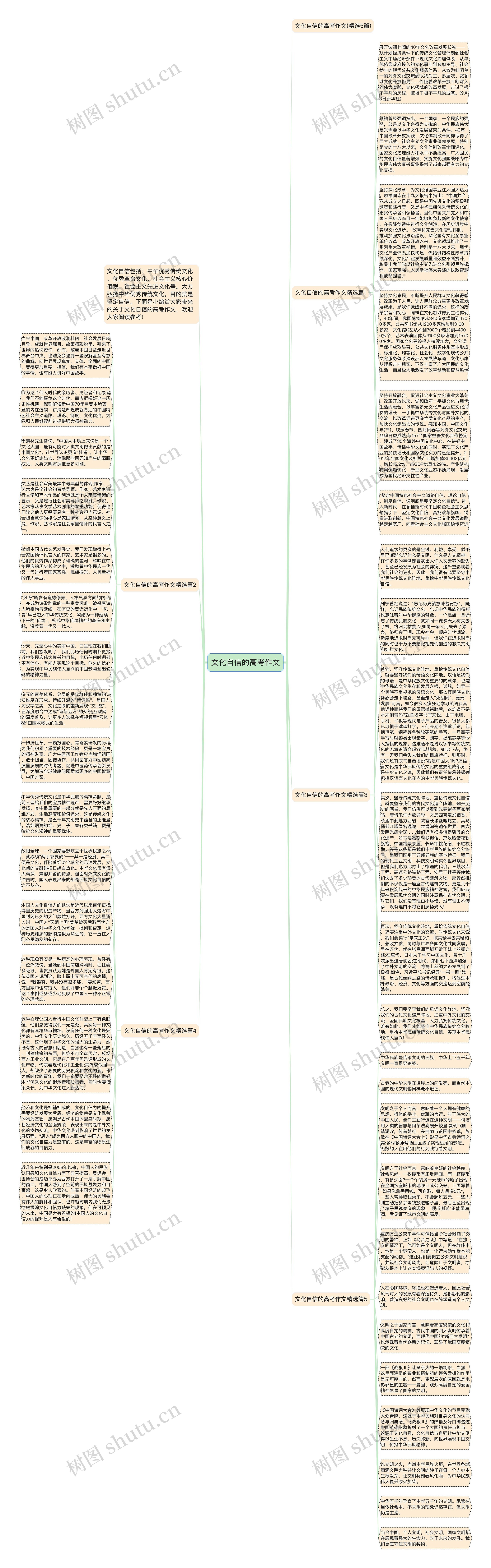 文化自信的高考作文思维导图