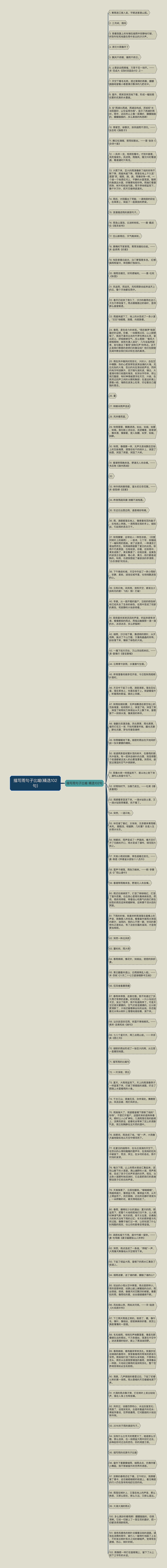 描写雨句子比喻(精选102句)思维导图