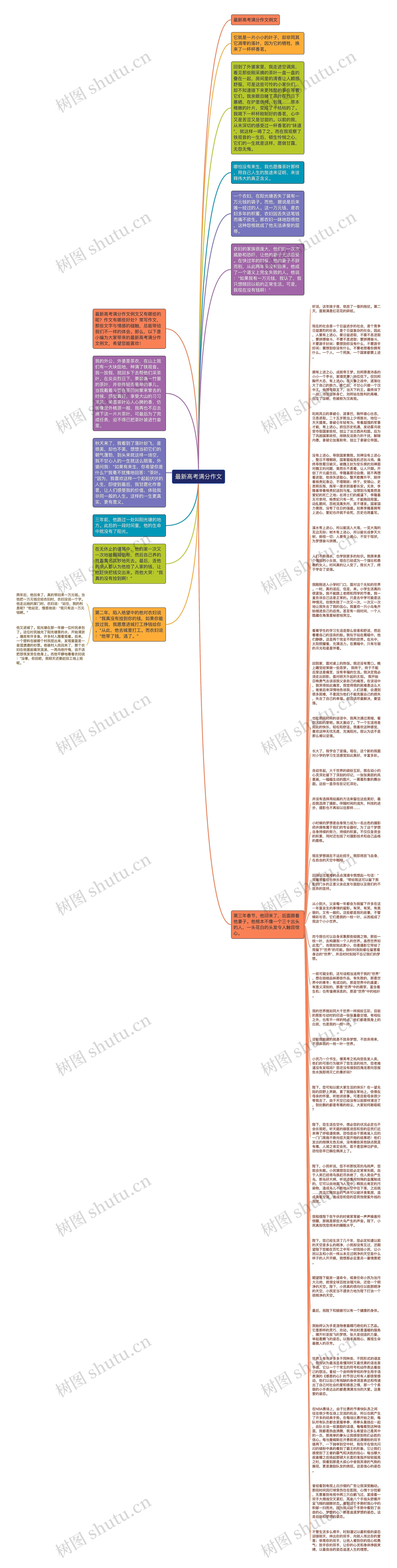 最新高考满分作文思维导图