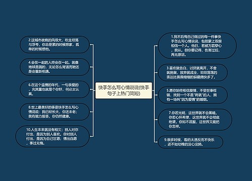 快手怎么写心情说说(快手句子上热门简短)