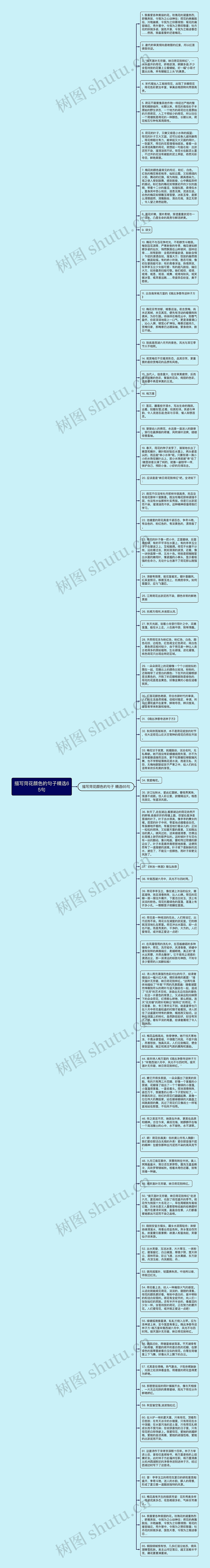 描写菏花颜色的句子精选65句思维导图