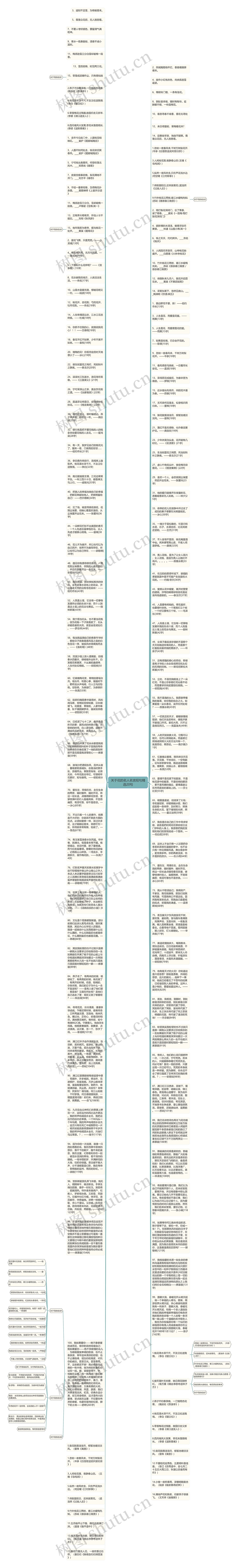 关于花的名人名言短句精选20句思维导图