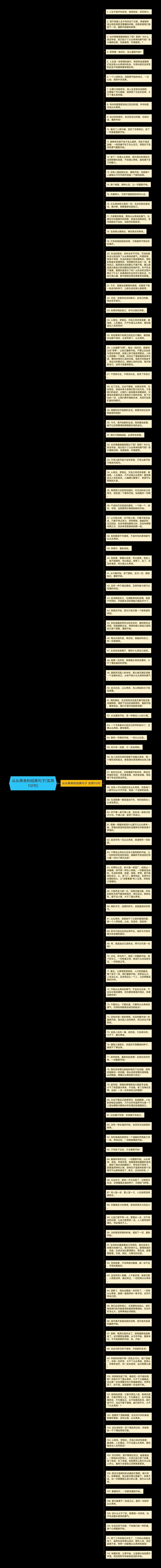 从头再来的经典句子(实用112句)思维导图