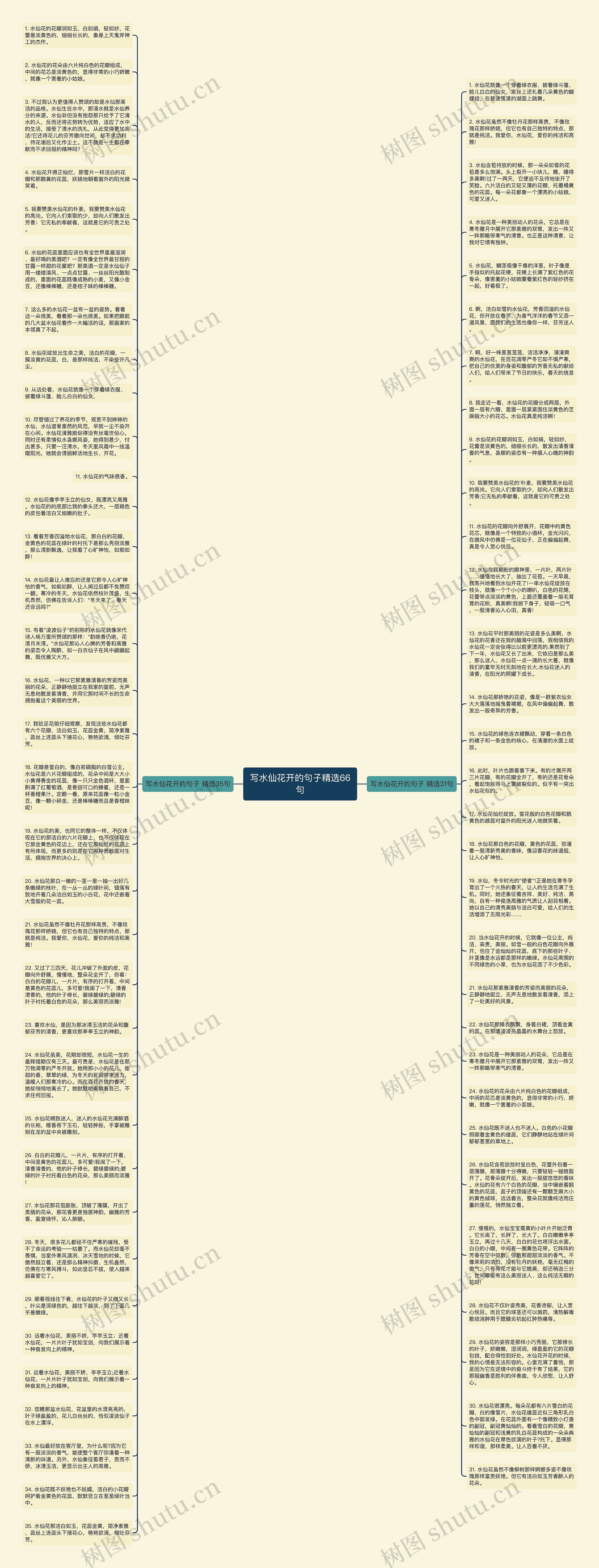 写水仙花开的句子精选66句思维导图