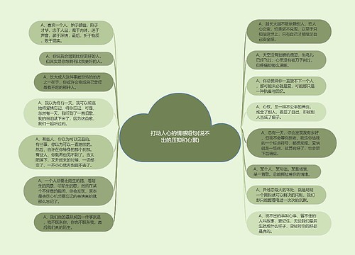 打动人心的情感短句(说不出的压抑和心累)