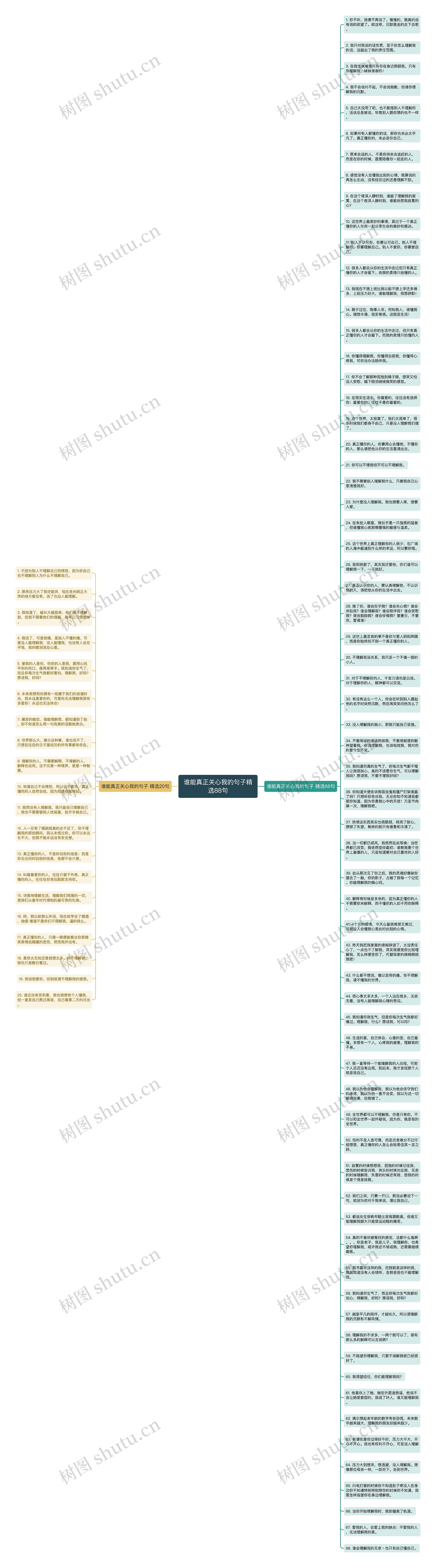 谁能真正关心我的句子精选88句思维导图