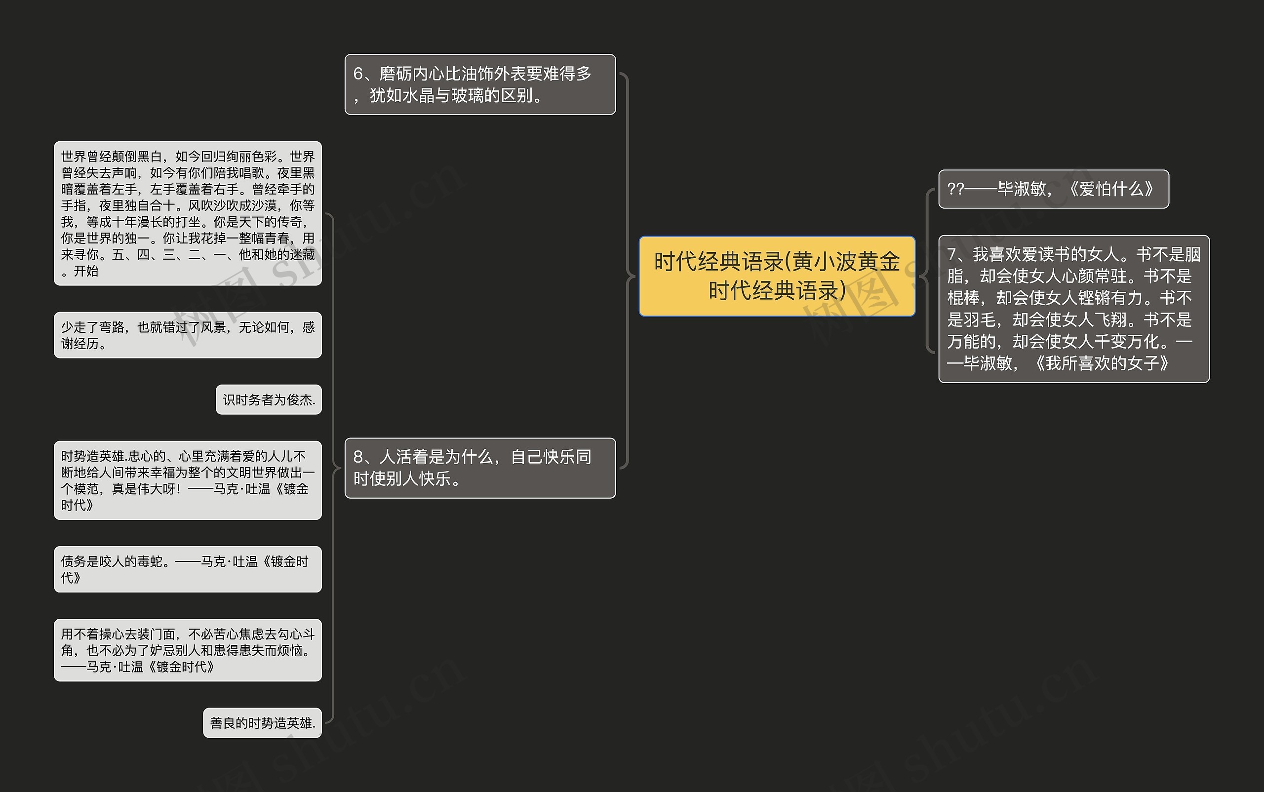 时代经典语录(黄小波黄金时代经典语录)思维导图