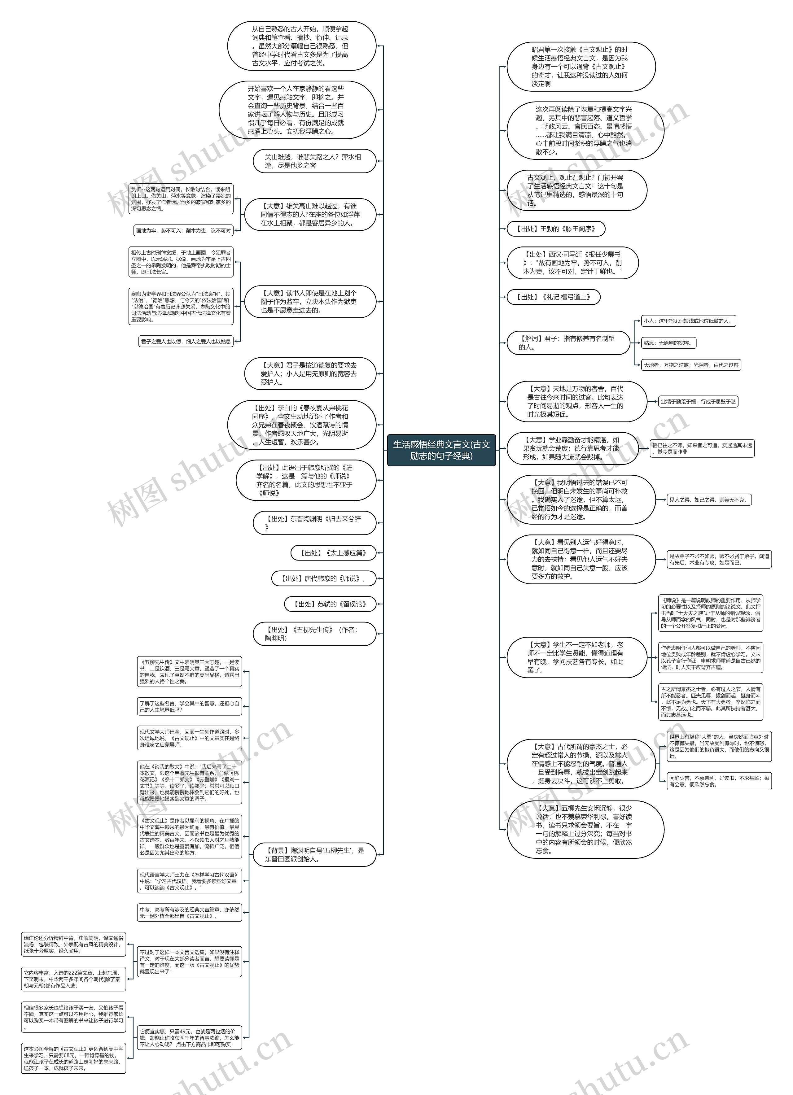 生活感悟经典文言文(古文励志的句子经典)思维导图