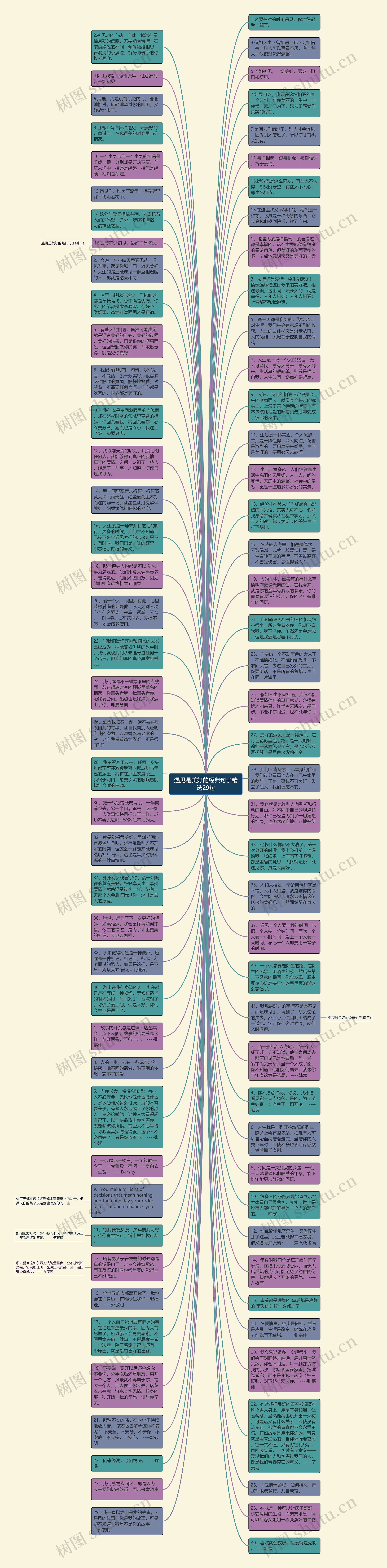 遇见是美好的经典句子精选29句思维导图