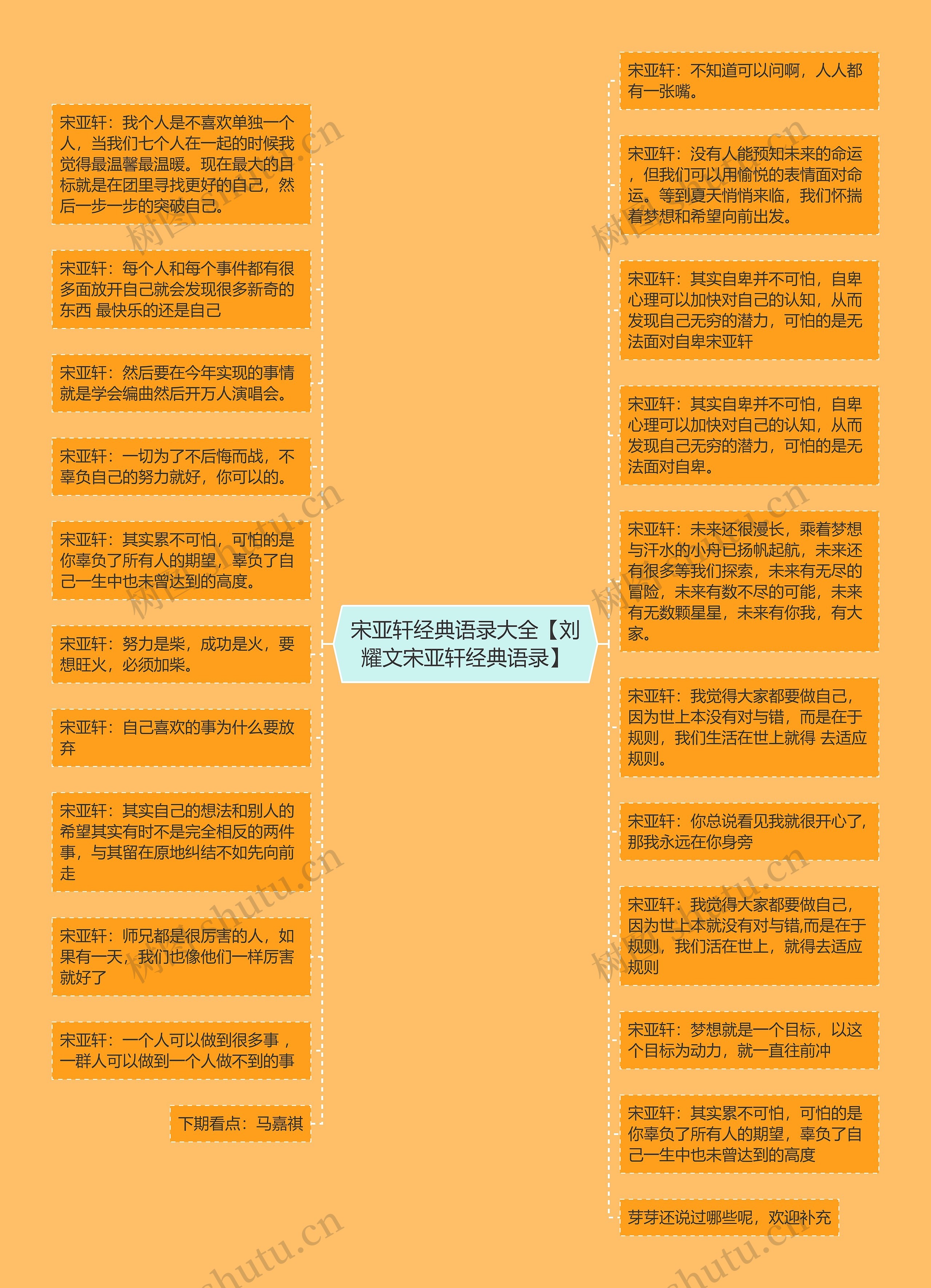 宋亚轩经典语录大全【刘耀文宋亚轩经典语录】思维导图