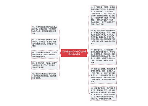 关于感恩的心句子(关于感恩的中心句)