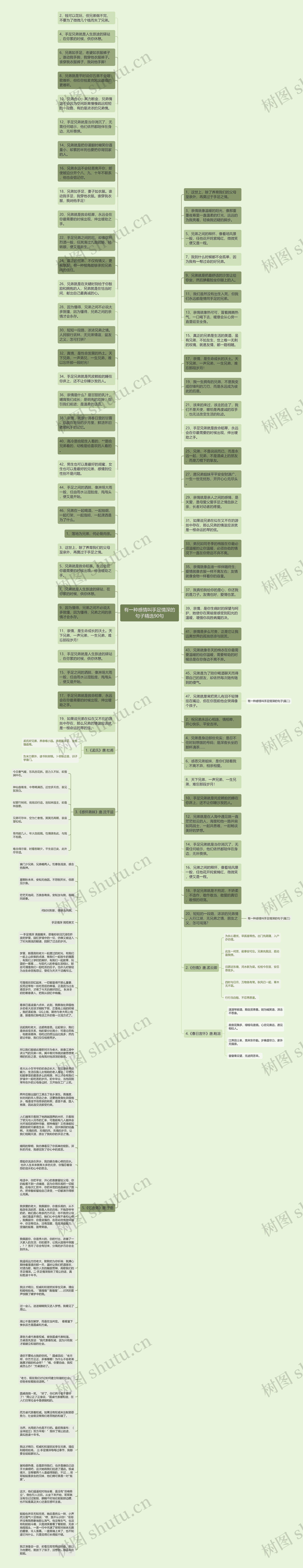 有一种感情叫手足情深的句子精选90句思维导图