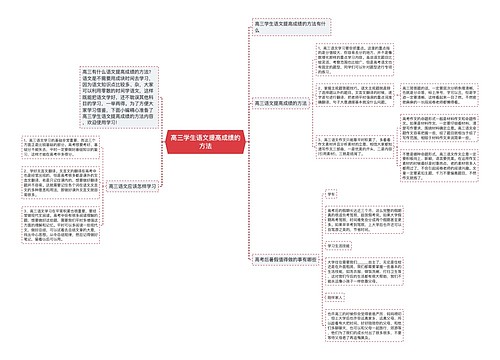 高三学生语文提高成绩的方法