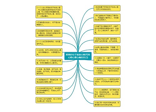 烦恼的句子说说心情(写给心烦心累心痛的自己)