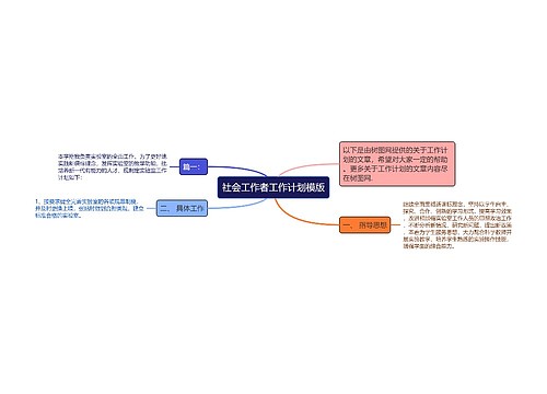 社会工作者工作计划模版