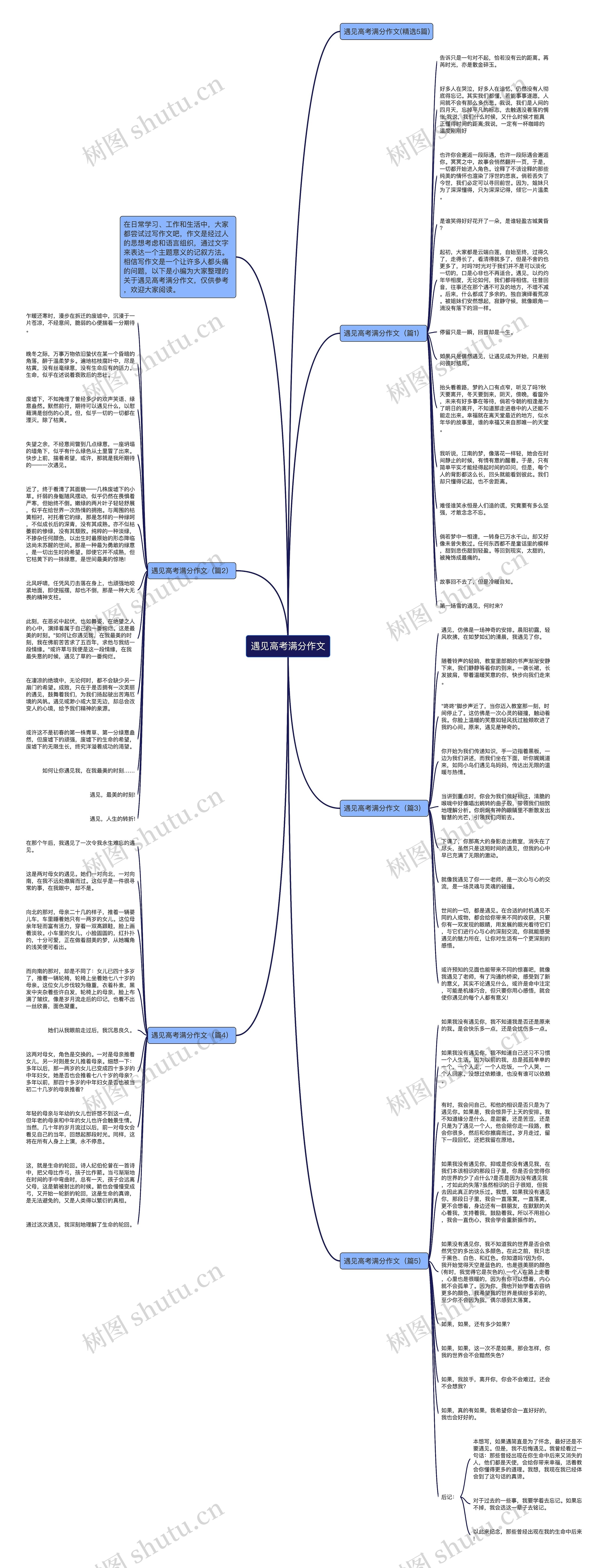 遇见高考满分作文思维导图
