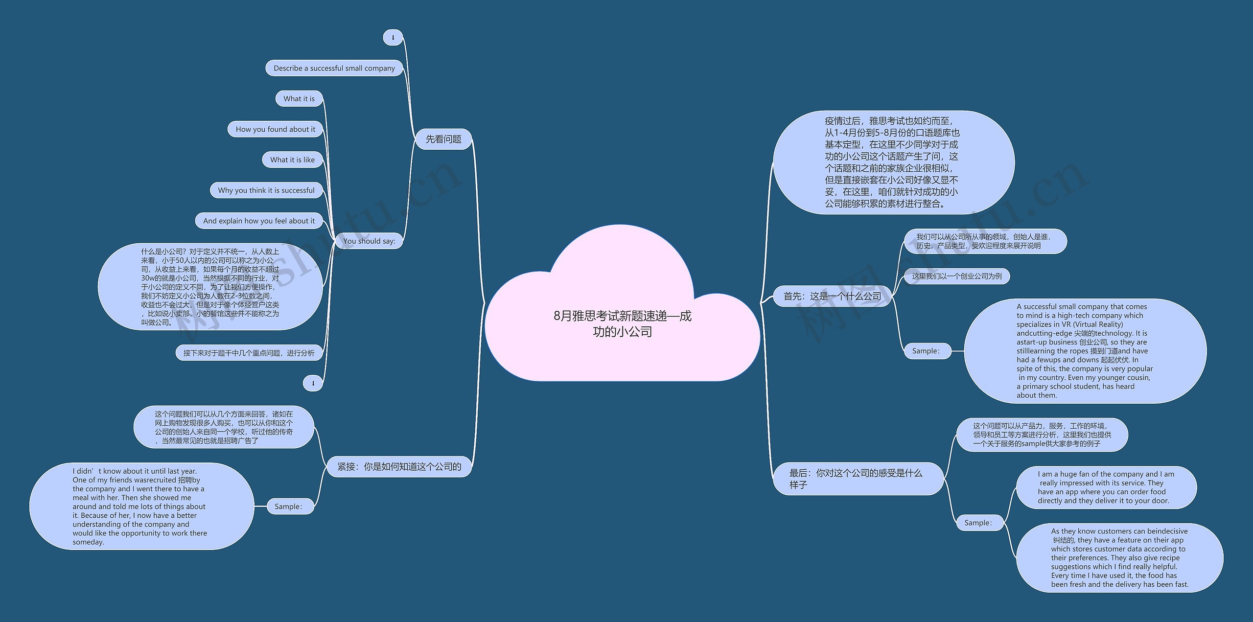 8月雅思考试新题速递—成功的小公司